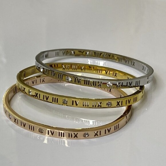 Stainless Steel Bangle Bracelet 4 mm 1/8 inch - Picture 2 of 6